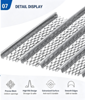 Bande de protection d'angle en métal galvanisé pour cloisons sèches, plâtre, stuc et protection extérieure