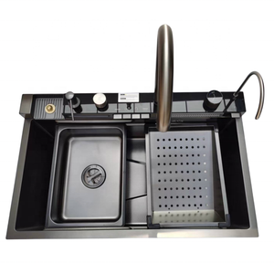 7546 Évier De Cuisine Multifonction Moderne En Acier Inoxydable Avec Clé De Piano Smart LED Cascade Robinet Fregaderos De Cocina - Product Image 3