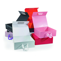 Caja de Papel Personalizada de Lujo con Tapa Magnética Abatible para Ropa, Joyería, Perfume, Regalo, con Cinta y Papel Metalizado
