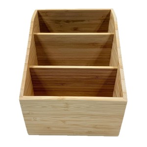 Bamboo Storage <b>Box</b> Rectangle No Lid Office Organizer For Desktop Living Room <b>Small</b> Items Remote Control Holder - Product Image 1