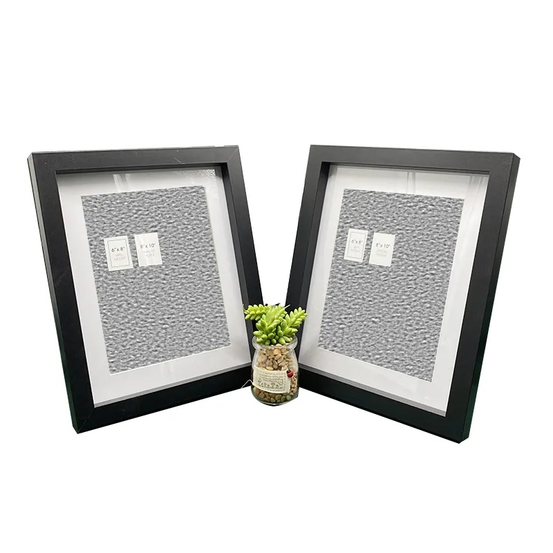 Amazon hot sale solid wooden photo frame 4x6 or 5x7 A4 table photo frames black picture frame MDF