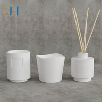 Bougeoir en céramique de luxe CH Décoration de la maison Bougies Ensembles de diffuseurs de bougies parfumées en céramique de marque privée personnalisée