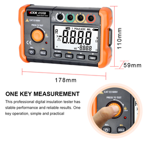 Victor RuoShui 4105B 1000ohm 750V Medidor Digital de Resistencia de Tierra - Product Image 4