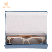 Étui à lunettes portable élégant en PU avec logo personnalisé et motif marbré