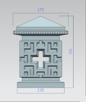 Kunststoff-Beton-Hohlform für Dekorative Lampen und Laternen zur Garten- und Hofdekoration