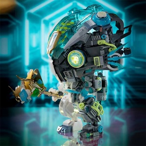 TC1828 Cyan Serpent <span class=keywords><strong>2</strong></span>-in-1 blocchi da costruzione giocattolo semi chiaro materiale ABS Anime per bambini modello di blocchi regalo - Product Image 3