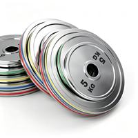 Disques de poids réglables en acier rond, codés par couleur, portables, électrolytiques, anti-corrosion, pour usage commercial et entraînement
