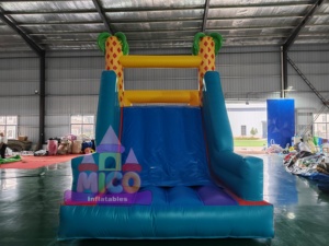 Pista de Obstáculos Inflable con Temática de <span class=keywords><strong>Monos</strong></span>, Toboganes de Palmeras y Zonas de Juego Interactivas para Niños, Ferias de Verano, Eventos en el Patio Trasero - Product Image 5