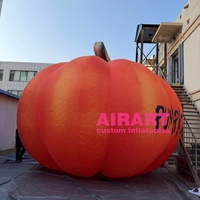 Ballon gonflable géant en forme de citrouille pour événements agricoles, accessoires gonflables populaires en forme de citrouille 2026 avec éclairage LED