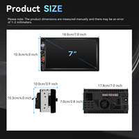 Autoradio Android Podofo 7''/9''/10'' Double Din 4+128G/4+64G USB Carplay/Android Auto sans fil GPS WiFi Fabricant OEM/ODM