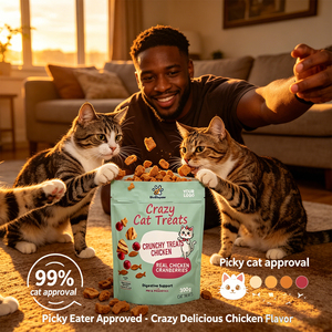 Golosinas Naturales de Catnip para Gatos con Logotipo Personalizado OEM/ODM - Sabor Crujiente a <span class=keywords><strong>Pollo</strong></span> y Frambuesa, Salud Digestiva Probiótica, Sin Maíz/Soya - Product Image 1