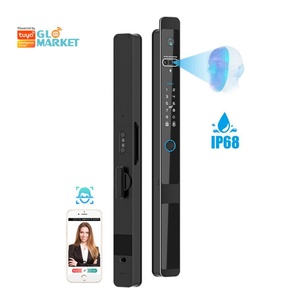 Cerradura Inteligente Glomarket Tuya con Reconocimiento Facial 3D, Desbloqueo por Huella Dactilar, Aleación de Aluminio, Compatible con Wi-Fi, Color Negro - Product Image 1