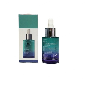 Luxury <b>Empty</b> Cylinder 30ml Ombre Gradient Black Flat Shoulder Cosmetic Facial Glass Serum <b>Bottle</b> Screen Printed Custom Color - Product Image 4