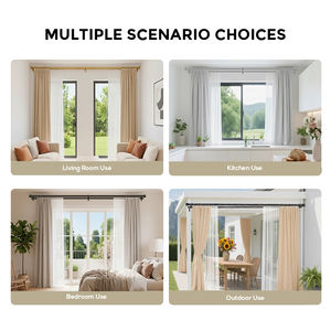 YIJIALE, модный кованый железный карниз для занавесок, черный цвет, дизайн, железный карниз, современный карниз для занавесок - Product Image 4