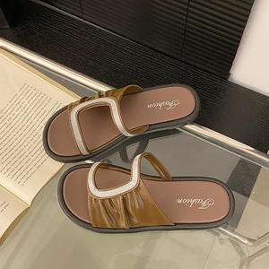 Fashionable Versatile Soft Soled Beach Shoes For Outerwear Paired With Casual Flat <b>Slippers</b> For <b>Women</b> - Product Image 2