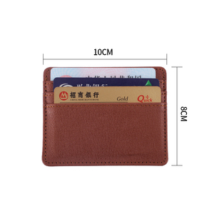휴대용 남성용 맞춤 제작 PU 슬림 미니 카드 및 ID 지갑, 신용카드와 여권 수납을 위한 우수한 품질 - Product Image 2