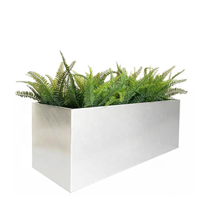 <span class=keywords><strong>Pot</strong></span> <span class=keywords><strong>de</strong></span> fleurs Long en acier inoxydable, personnalisé, grand <span class=keywords><strong>Pot</strong></span> <span class=keywords><strong>de</strong></span> <span class=keywords><strong>jardin</strong></span> pour plantes en métal d'intérieur, blanc - Product Image 4