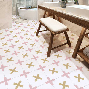 Carreaux métalliques émaillés en marbre céramique faits à la main de Style nordique <span class=keywords><strong>rose</strong></span> 300x300 Carreaux muraux de <span class=keywords><strong>cuisine</strong></span> antidérapants pour balcon toilette - Product Image 2