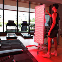 Thérapie par la lumière rouge et infrarouge proche pour la relaxation et le bien-être du corps entier avec écran tactile et 5 longueurs d'onde Panneau de thérapie par la lumière rouge