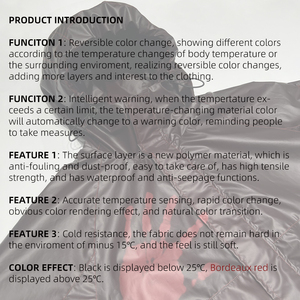 Giacche da Uomo Personalizzate LEDUO Giacche Impermeabili <span class=keywords><strong>Cappotto</strong></span> Antivento di Qualità con Cambio Colore Termocromico Reattivo al Calore Abbigliamento Maschile - Product Image 2