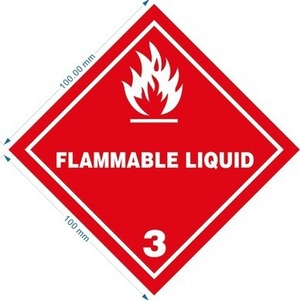 Etiqueta en forma de Y para mercancías peligrosas de clase 3/9, desinfectante de manos a base de alcohol, advertencia de límite de volumen, adhesivo recordatorio de envío, 10x10cm - Product Image 2