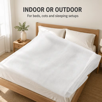 Moustiquaire rectangulaire légère blanche 48" x 72" pour le camping, les voyages, la couverture de lit, l'abri et la protection contre les insectes en extérieur