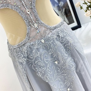 R0602 उच्च गुणवत्ता वाले वयस्क बच्चे ग्रे खोखले स्टीज डेंसवियर पार्टी पोशाक पेशेवर बैले प्रदर्शन ट्यूटू ड्रेस - Product Image 4