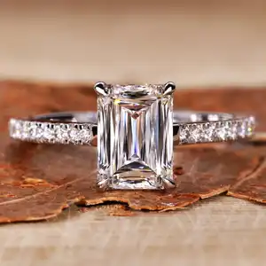 Custom Vvs Igi Gia Gecertificeerde Hpht Cvd Lab Gegroeid Diamant 10K 14K 18K Echt Goud Fijne Sieraden Verlovingsring Voor Vrouwen Man