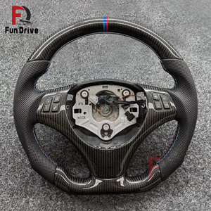 Volante Deportivo Personalizado de Fibra de Carbono con LED y Levas para <span class=keywords><strong>BMW</strong></span> Serie E, Compatible con <span class=keywords><strong>BMW</strong></span> E90 <span class=keywords><strong>328i</strong></span> E60 E46 E92 E87 E92 M3 E39 X5 E70 X6 E71 E82 - Product Image 1