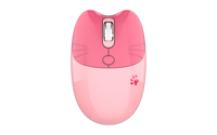 MOFii kucing lucu optik 3D nirkabel 2.4G dan berbagai warna untuk anak perempuan dan setiap orang