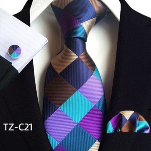 Moda Paisley Designs Mens Tie and Pocket Square Set Gemelos 3PCs Corbata Set para hombres Boda Corbata Pañuelo Accesorios Corbatas - Product Image 4