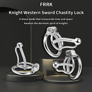 Baru FRRK kandang kesucian pria dengan Removable uretra Dilator, Chastity Cage Chastity sabuk Invisible keselamatan cincin mainan seks untuk pria - Product Image 4