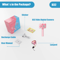 Venta al por mayor barato logotipo personalizado juguete digital niños cámara con trípode niño portátil Selfie cámaras a granel regalo de cumpleaños para niños