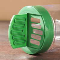 Botellas redondas vacías de plástico para especias con tapa abatible, sello de seguridad, condimento de grado alimenticio, pimienta, botella de polvo frío, embalaje 120 220 ml
