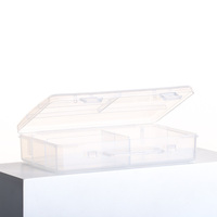 Boîte PS de luxe vide à fond épais, design transparent avec logo personnalisé pour poudre minérale, pot à poudre en gros