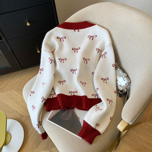Pull en maille torsadée jacquard pour <span class=keywords><strong>femme</strong></span>, mode hiver 2026, pull pour <span class=keywords><strong>femme</strong></span>, hauts en maille pour le Nouvel An et Noël - Product Image 6