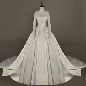 Abiti da Sposa 2026 Nuovo Design Semplice Lusso con Paillettes e Perline <span class=keywords><strong>Sexy</strong></span> a Vita Alta Maniche Lunghe in Pizzo - Product Image 3