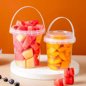 1000ml Eco Friendly PP Logo personnalisé Gobelets en plastique Thé au lait Seau à thé aux fruits Gobelets en plastique - Product Image 1