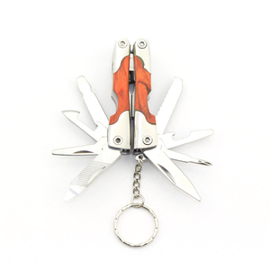 EDC — Mini porte-clé <span class=keywords><strong>multi</strong></span>-fonction en acier inoxydable, pince à outils en bois, manche en bois - Product Image 5
