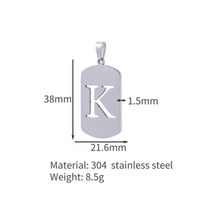 สร้อยคอจี้สร้อยคอแฟชั่นสำหรับผู้ชายทำจากสเตนเลสพร้อมจี้สร้อยคอไข่มุกทรงสี่เหลี่ยม - Product Image 3