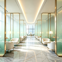 Cloison en métal découpée au laser en acier inoxydable moderne et luxueuse avec installation facile pour la décoration intérieure d'hôtel