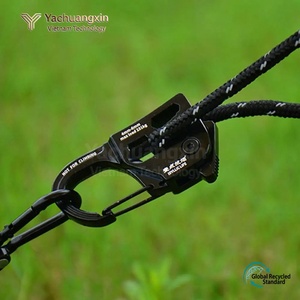 Aluminum Portable Outdoor Camping Carabiner Tent <b>Rope</b> Tensioner Automatic Locking Buckle Self-Locking 6mm <b>Thickness</b> 1PC All - Product Image 4