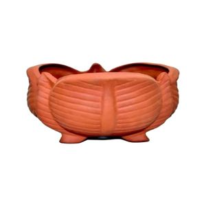 Pot de fleurs en terre cuite artisanal, écologique, pour jardinage extérieur, avec un design Art Déco moderne, pour les célébrations de Diwali - Product Image 3