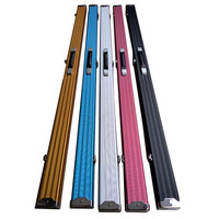 1 Étui de transport en aluminium pour queue de billard et snooker avec coins en alliage métallique et plastique 3/4, 2 emplacements pour accessoires et craie