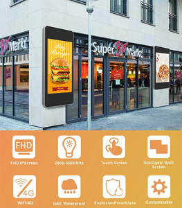 43 49 55 65 Inch IP65 Waterproof 2500 Nits Media <strong>Player</strong> <strong>Lcd</strong> Screen 4k Outdoor Display Digital Signage - Product Image 3