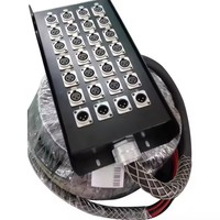 Câble Multipaire Boîtier de Scène DMX Audio et Alimentation 8/12/16/20/24/28/32 Canaux, Snake XLR Mâle vers Femelle pour Multi Microphones