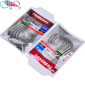 لعبة كبيرة من الفولاذ الفضي عالي الكربون للصيد في البحر صفيحة حديدية دائرية خطاف واحد قارب شائك خطاف صيد طعوم صيد - Product Image 6