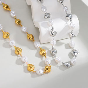 Baroque <strong>Pearls</strong> Irregular Handmade Charm Waterproof Pvd Stainless Steel <strong>Pendant</strong> Fashion Jewelry <strong>Necklaces</strong> for Women Wholesale - Product Image 1