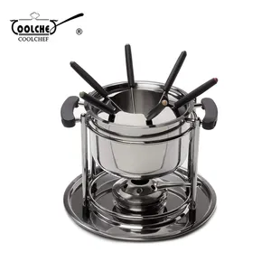 In Acciaio Inox Fonduta Set 2QT formaggio al cioccolato melting pot