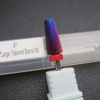 Fraise à ongles professionnelle haut de gamme en carbure conique à dents croisées pour le polissage de la poudre de trempage et le retrait du gel